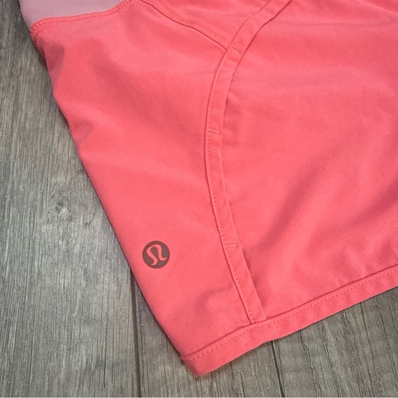 Lululemon Athletica Pink and Coral Athletic Shorts - Picture 3 of 6
